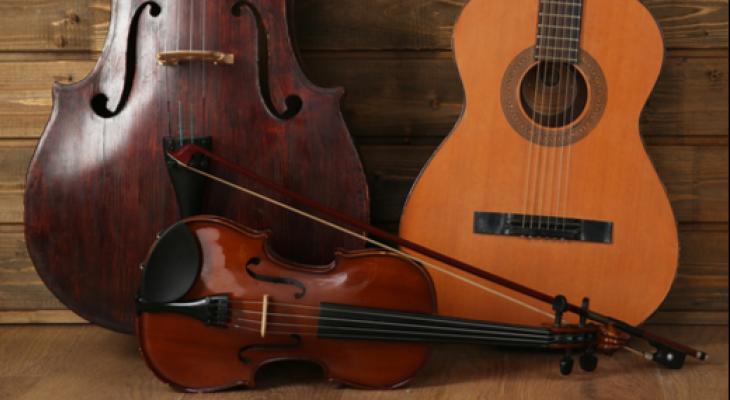 Collection of string instruments