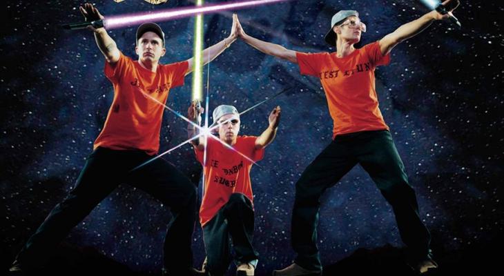 The Beastie Boys with light sabers