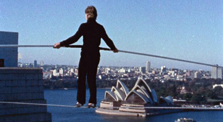 Person walking on wire