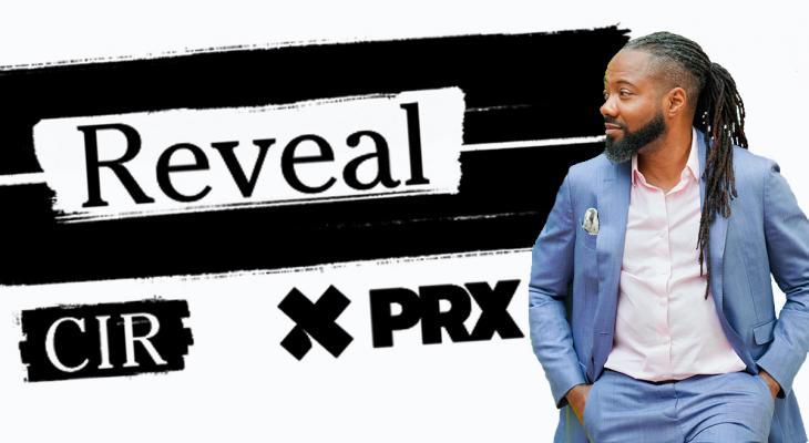 Reveal podcast logo and host