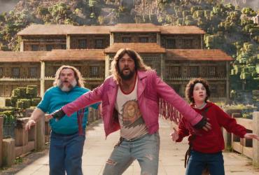 Jack Black, Jason Mamoa and a teenager looking surprised