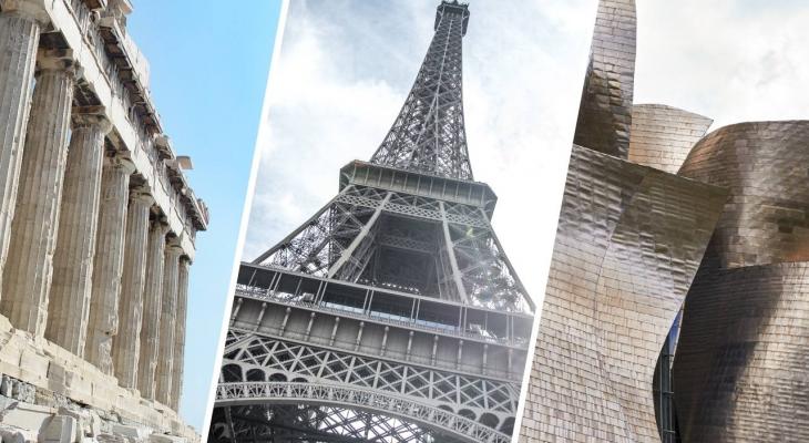 Eiffel tower plus 2 other architectural marvels
