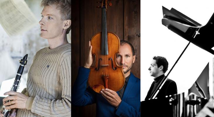 Martin Fröst, clarinet, Antoine Tamestit, viola, and Shai Wosner, piano
