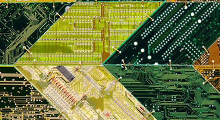 computer chips used in artwork