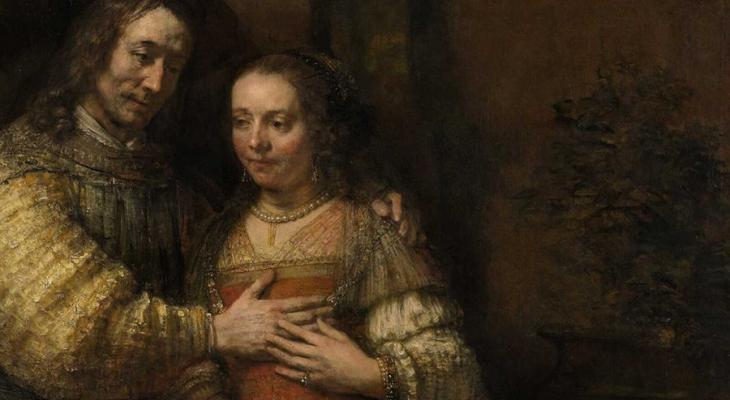 Painting by Rembrandt of two people
