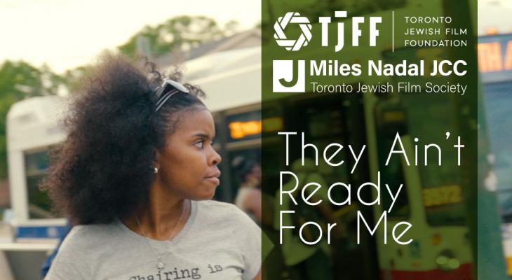 A Black woman with sunglasses on her head looking to the right. With TJFF logo and MNjcc logo and text: They Ain't Ready for Me