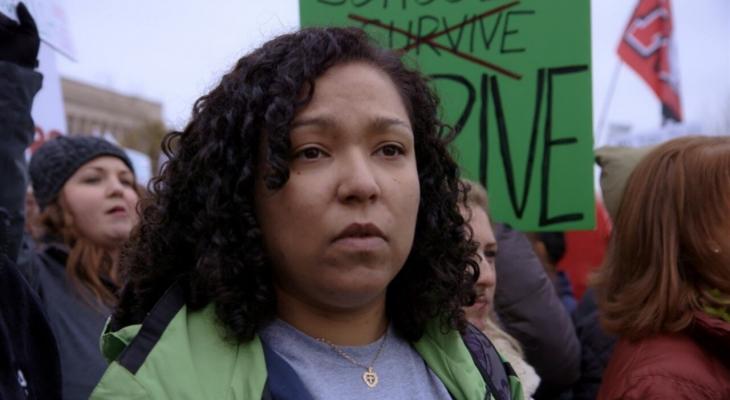 a person at a protest