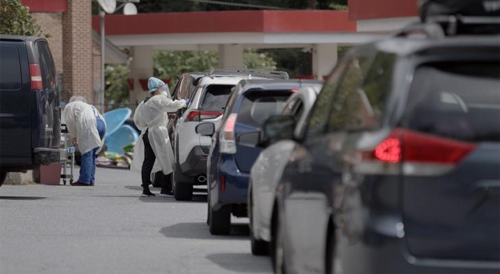 Frontline workers and cars