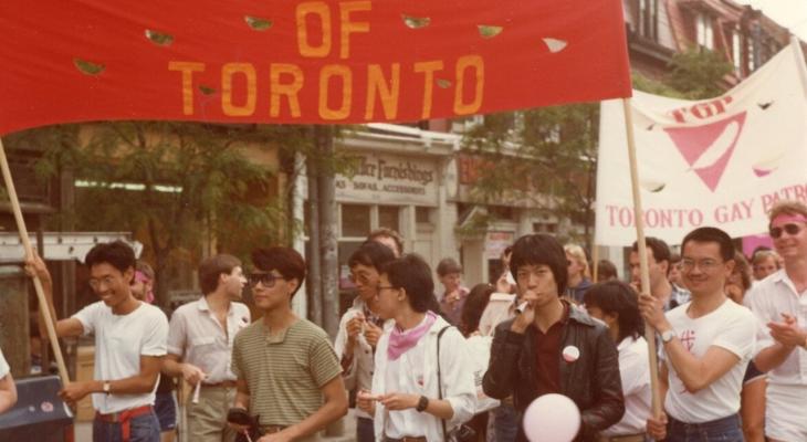 A Pride parade in Toronto, 1980s.