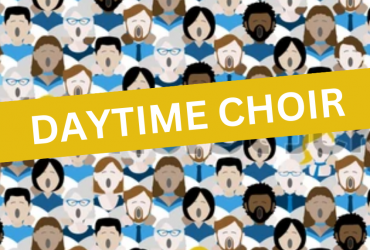 graphic of singing cartoons with DAYTIME CHOIR written across
