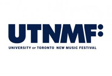 The acronym UTNMF appears in navy blue on a white background. The words University of Toronto New Music Festival appear immediately below.