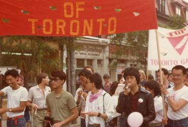 A Pride parade in Toronto, 1980s.